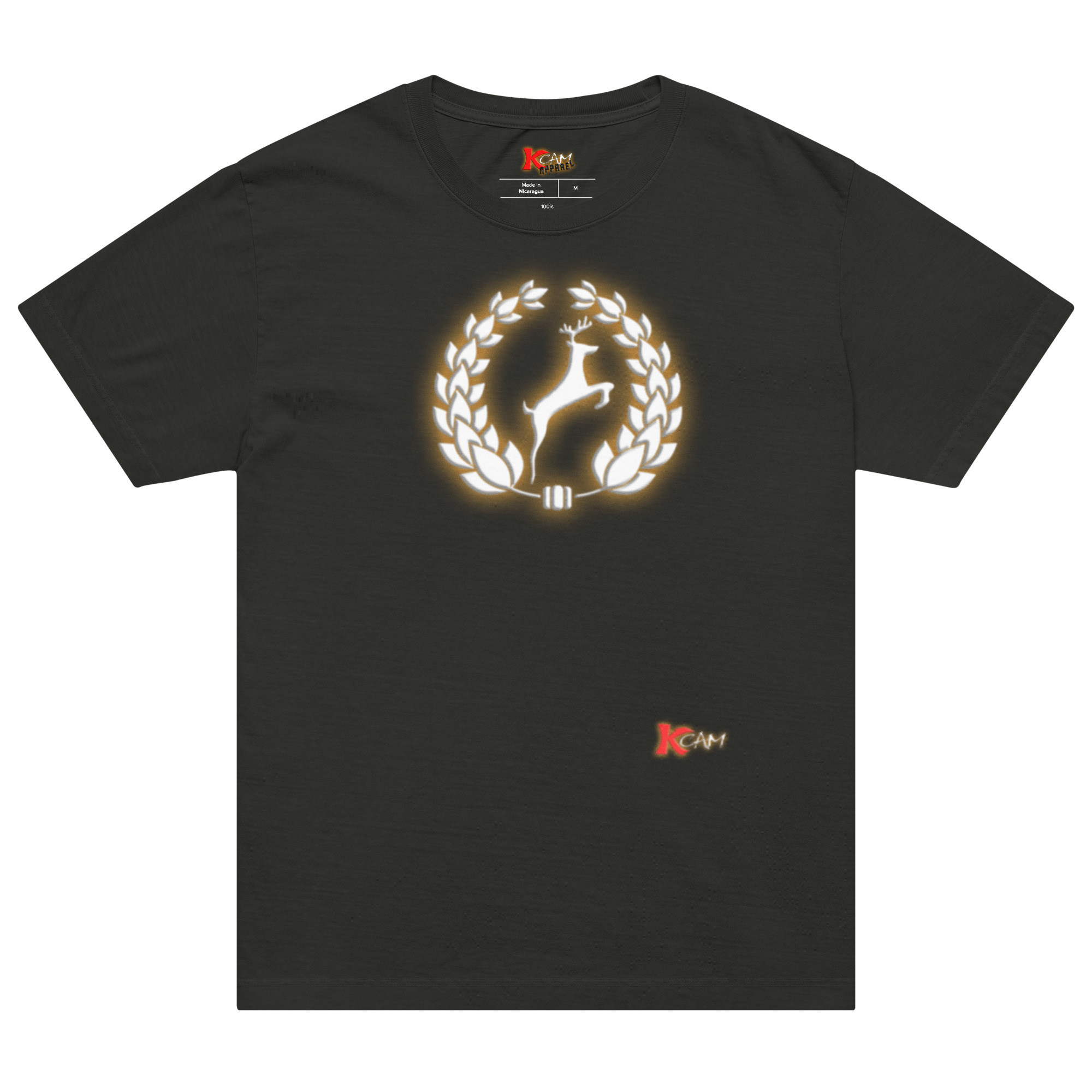 Kcam Mens Heavyweight T-Shirt (Wht Emblem)