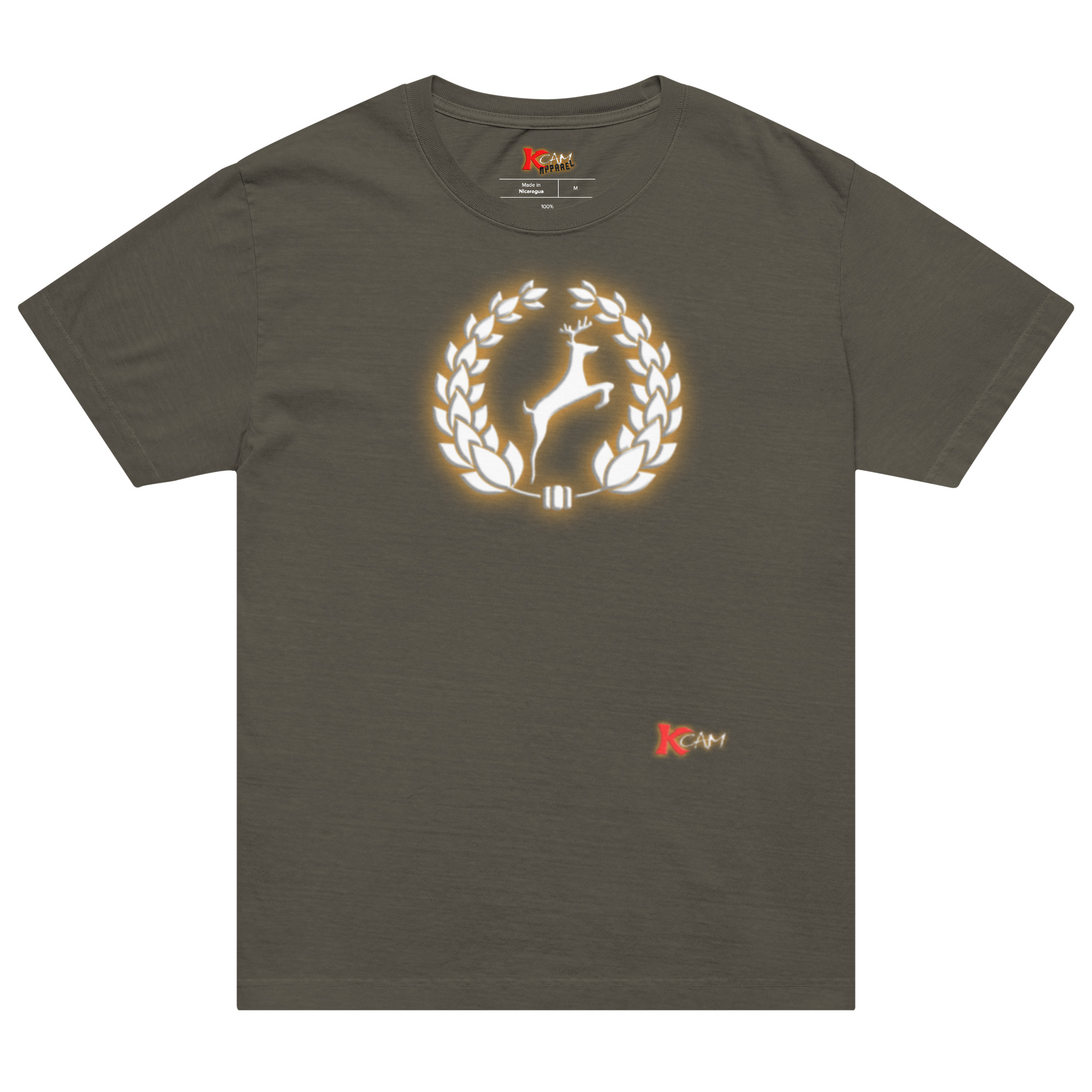 Kcam Mens Heavyweight T-Shirt (Wht Emblem) - Image 3