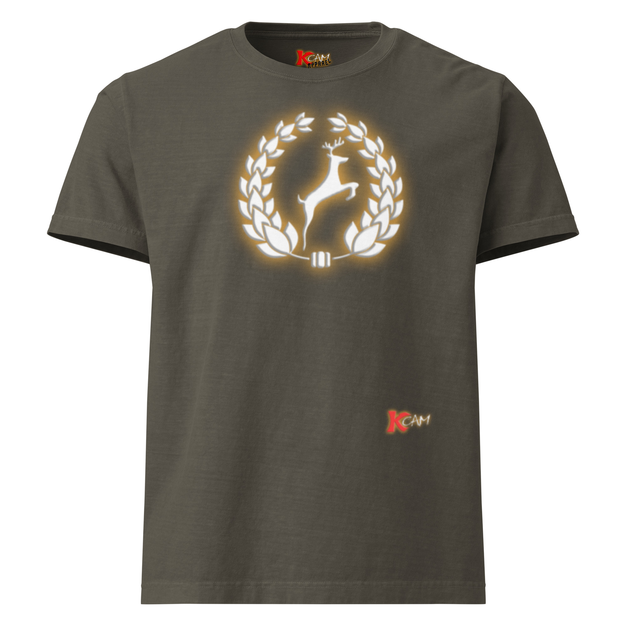 Kcam Mens Heavyweight T-Shirt (Wht Emblem) - Image 16
