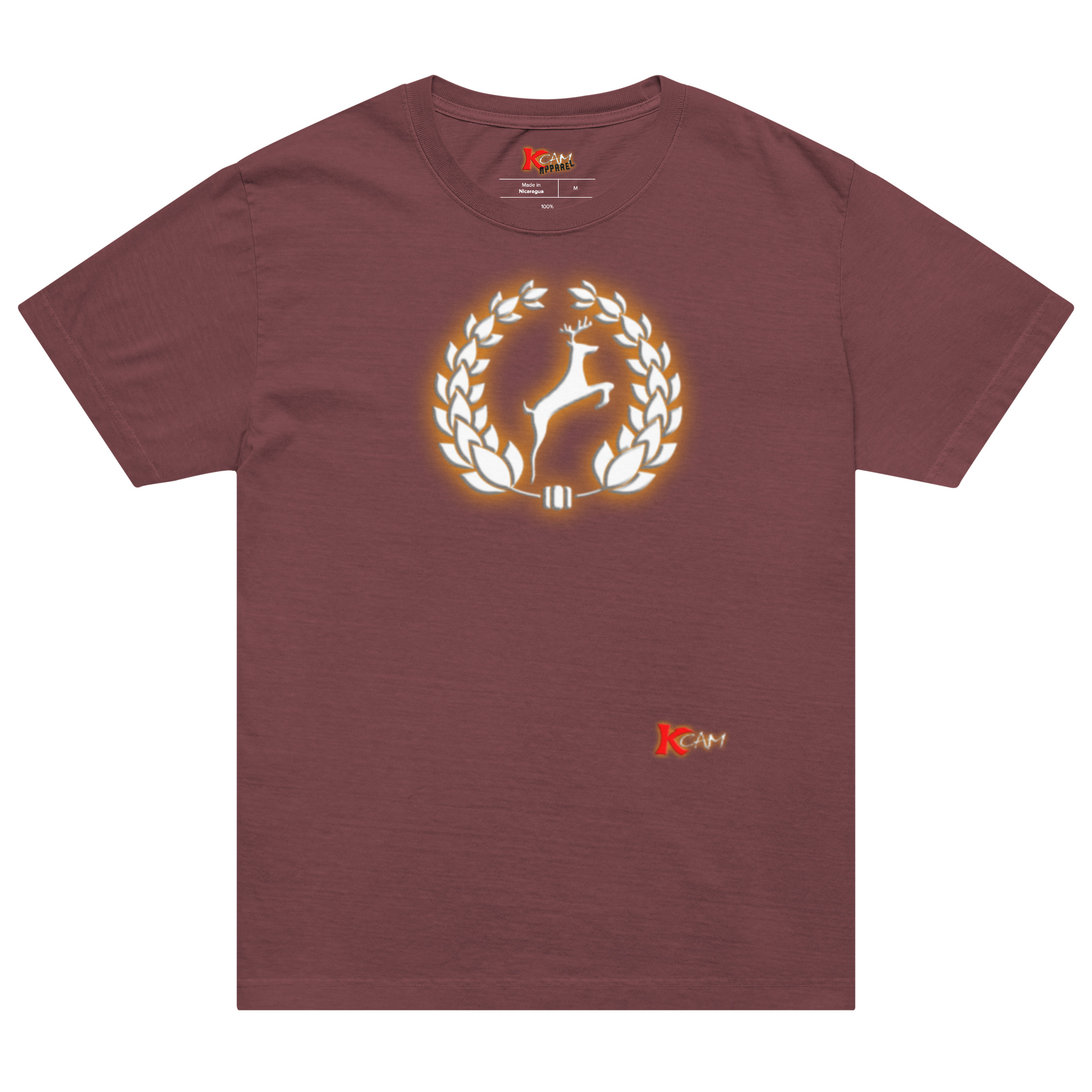 Kcam Mens Heavyweight T-Shirt (Wht Emblem) - Image 2