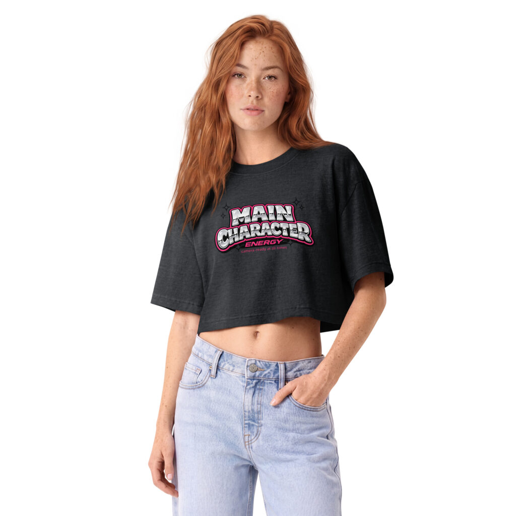 KCAM Women's Garment-Dye Cropped Tee