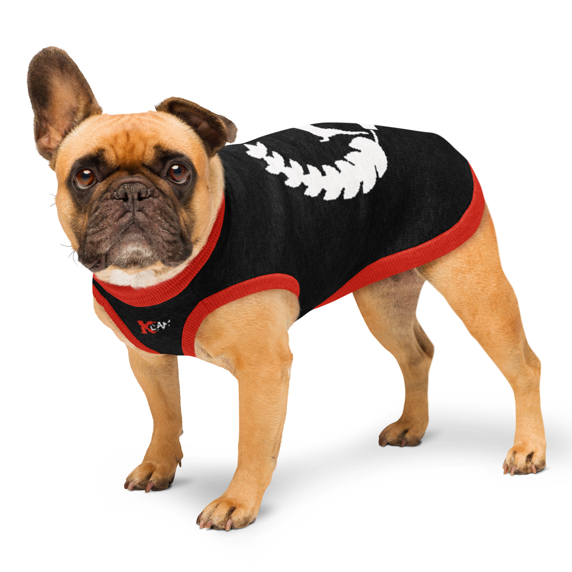 Kcam Knitted Pet Sweater (black & red) - Image 2